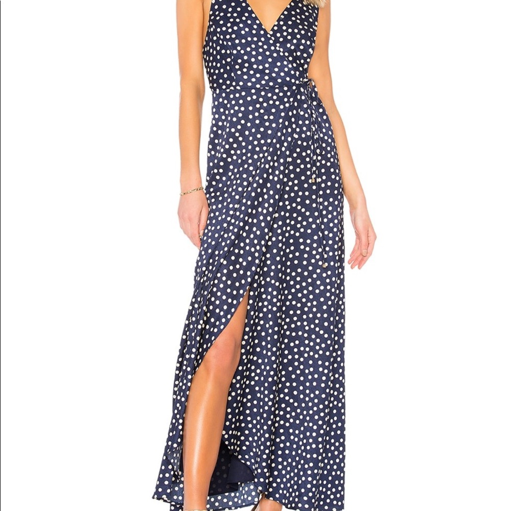 Polka dot Heartloom Grace wrap dress